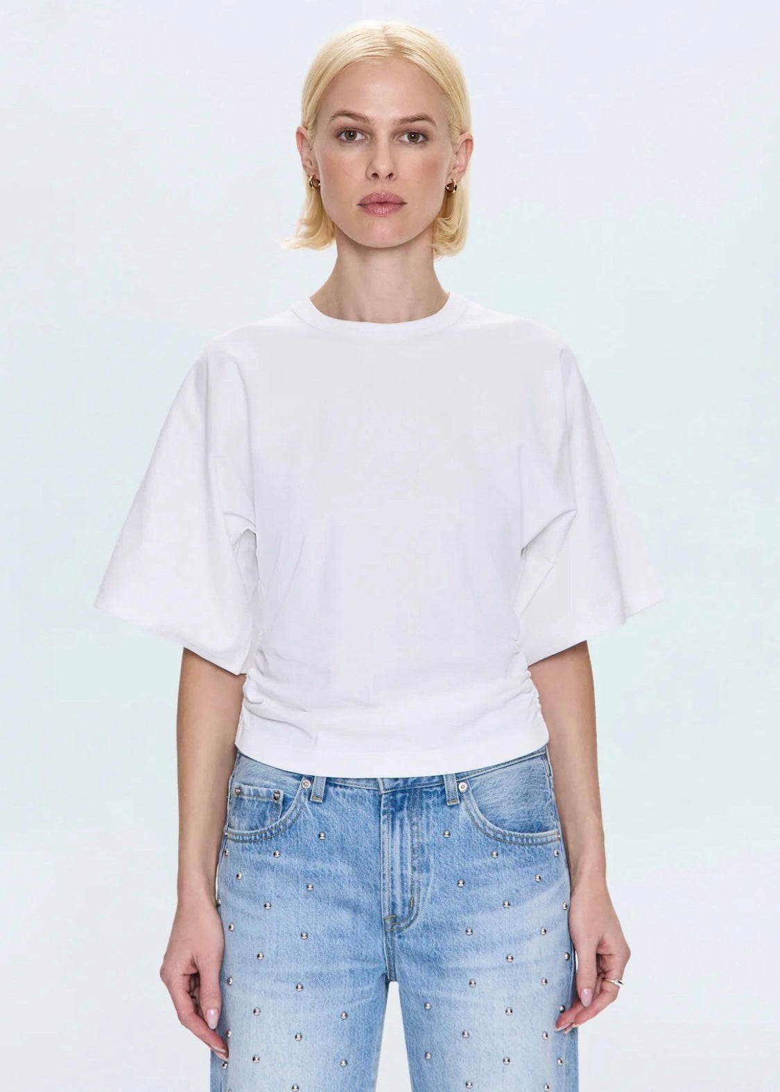 PISTOLA VERONICA KIMONO SLEEVE FITTED TEE - LE BLANC
