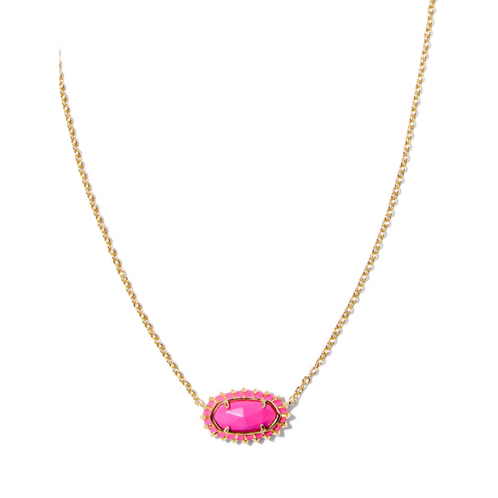 KENDRA SCOTT ELISA COLOR BURST FRAME SHORT PENDANT NECKLACE