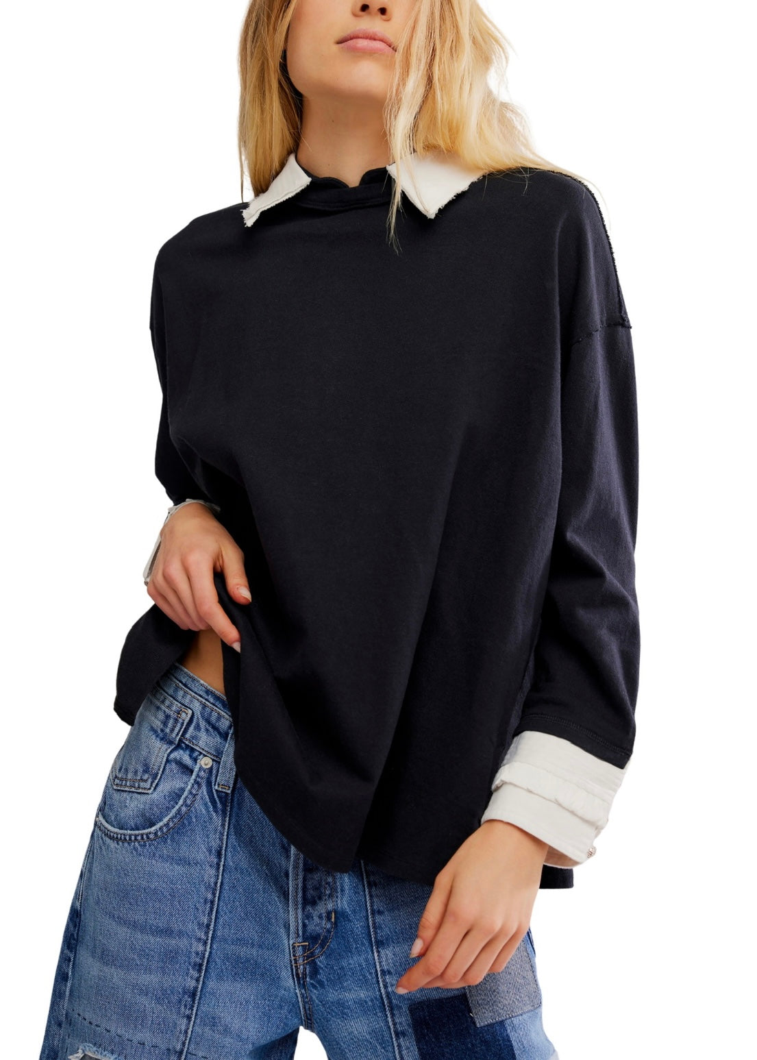 FREE PEOPLE GIANNA TWOFER - BLACK COMBO