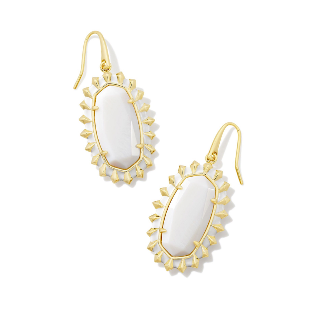 KENDRA SCOTT DANI COLOR BURST FRAME DROP EARRINGS