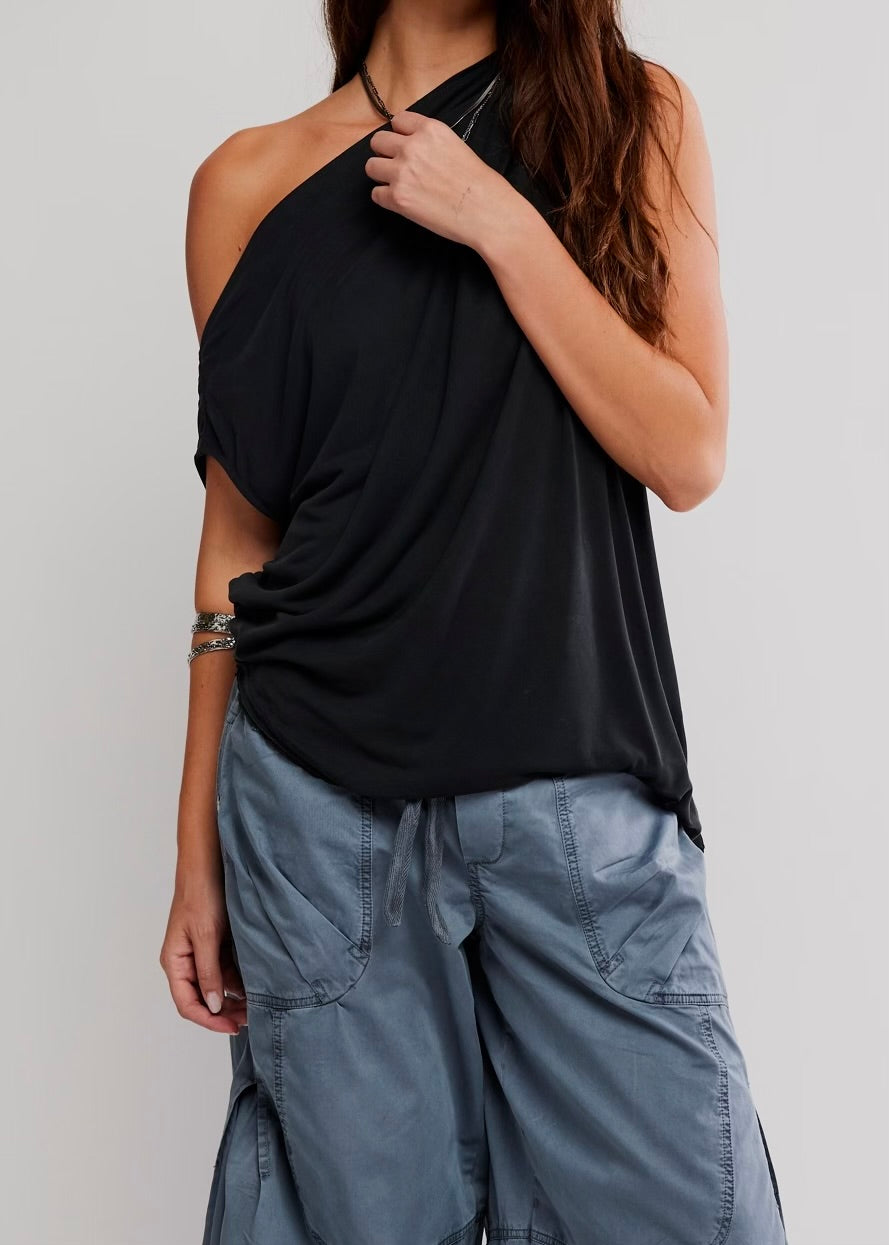 FREE PEOPLE CASCADIA TUNIC - BLACK