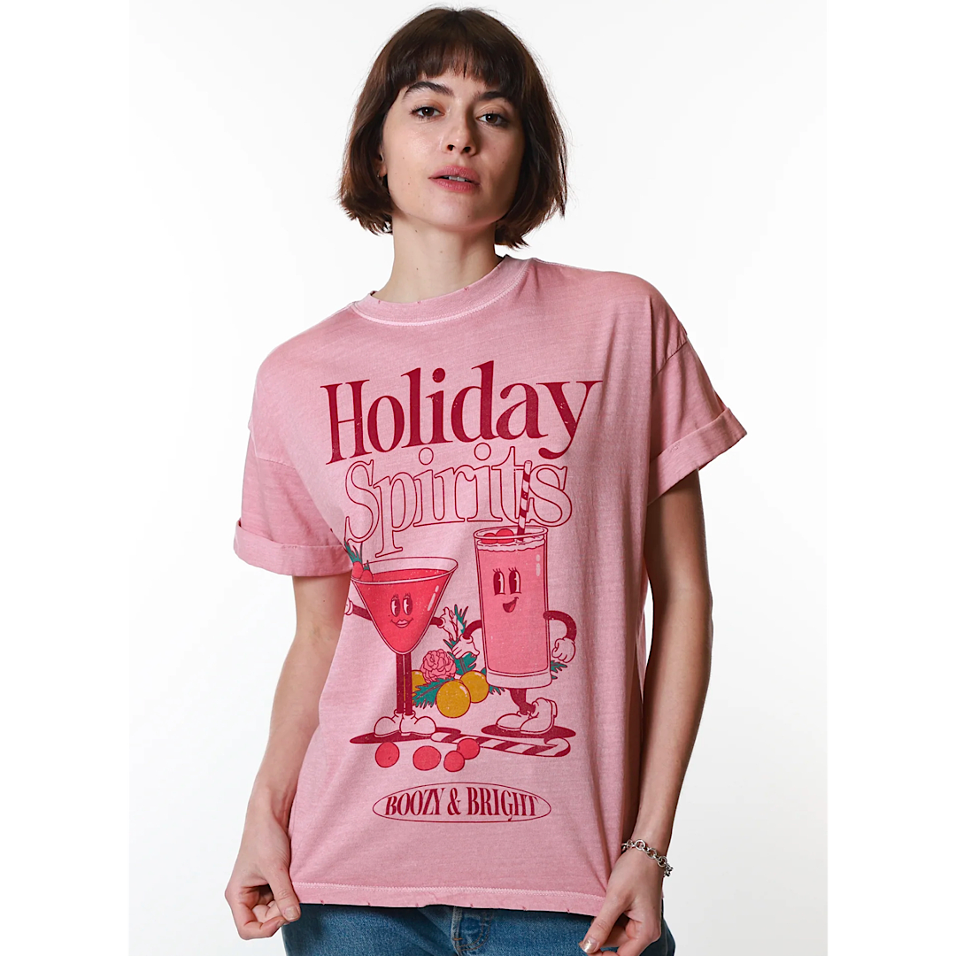 GIRL DANGEROUS HOLIDAY SPIRITS GRAPHIC TEE