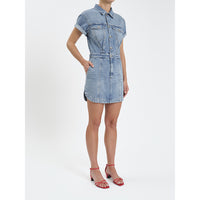 DAZE DENIM TOPANGA SHORT SLEEVE DRESS IN PLOT TWIST