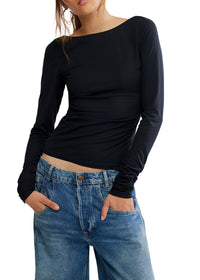 FREE PEOPLE RILEY TEE - BLACK