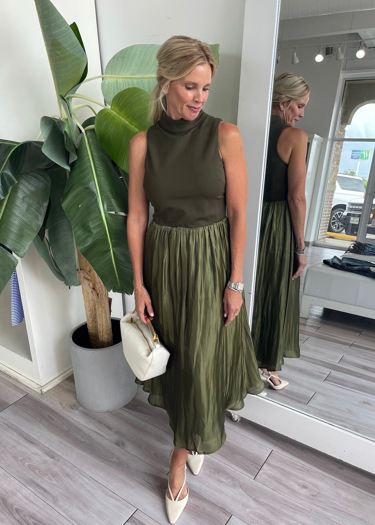 FREE FALLING MIDI DRESS