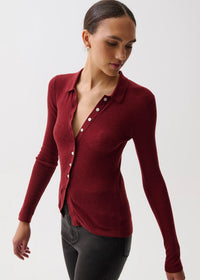 PISTOLA KOREY FEATHERWEIGHT CARDIGAN - BAROLO