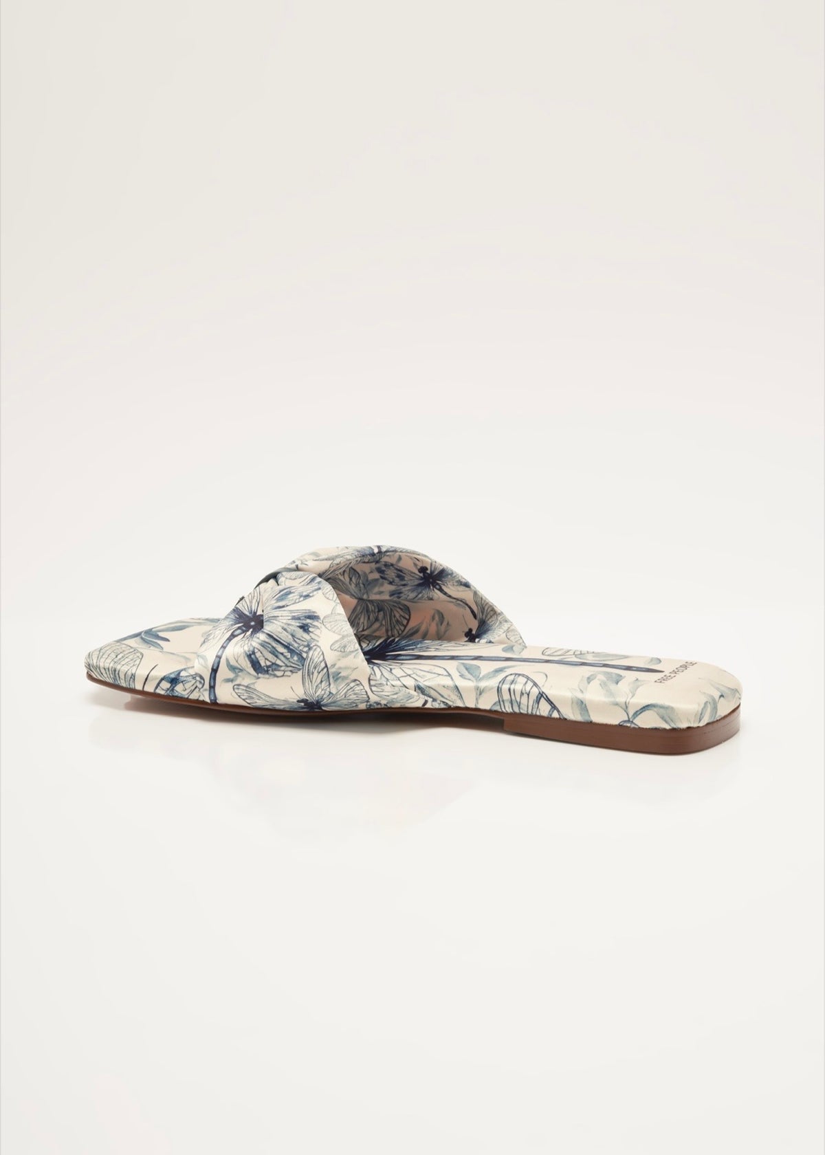 FREE PEOPLE TIA RUCHED PRINTED SANDALS - DRAGONFLY BANDANA