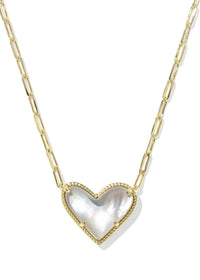 KENDRA SCOTT ARI HEART STATEMENT NECKLACE