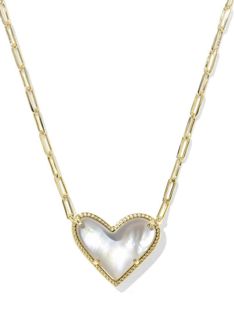 KENDRA SCOTT ARI HEART STATEMENT NECKLACE