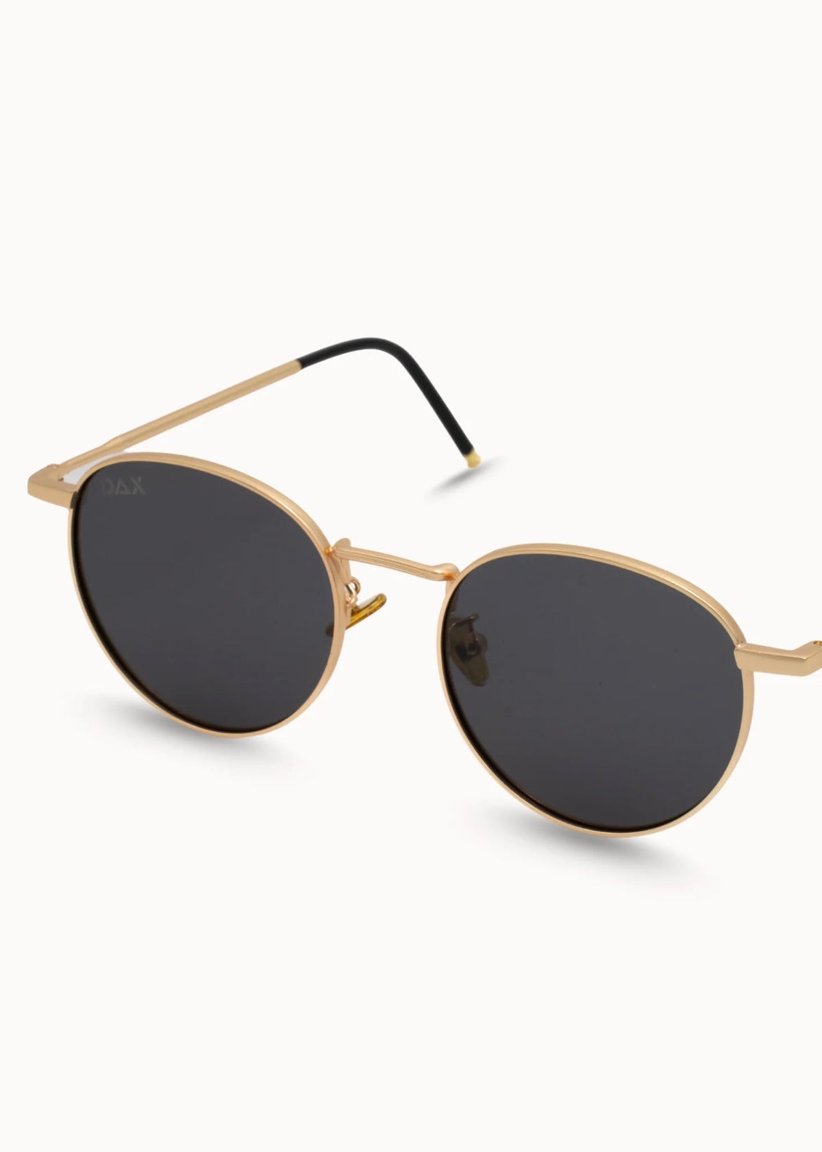 DAX EYEWEAR SMALL ROUND SUNGLASSES - BLACK