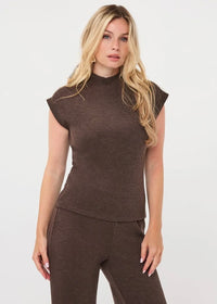ESQUALO MOCKNECK SWEATER - CACAO