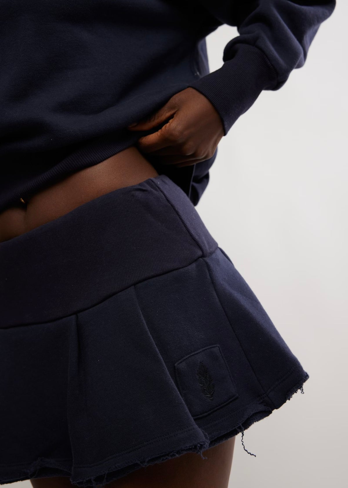 FREE PEOPLE SPRINT TO THE FINISH SKORT SET - MIDNIGHT NAVY