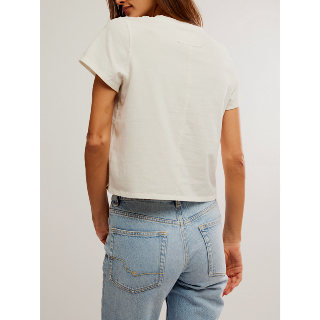 FREE PEOPLE EVERYDAY TEE - CLEAN IVORY