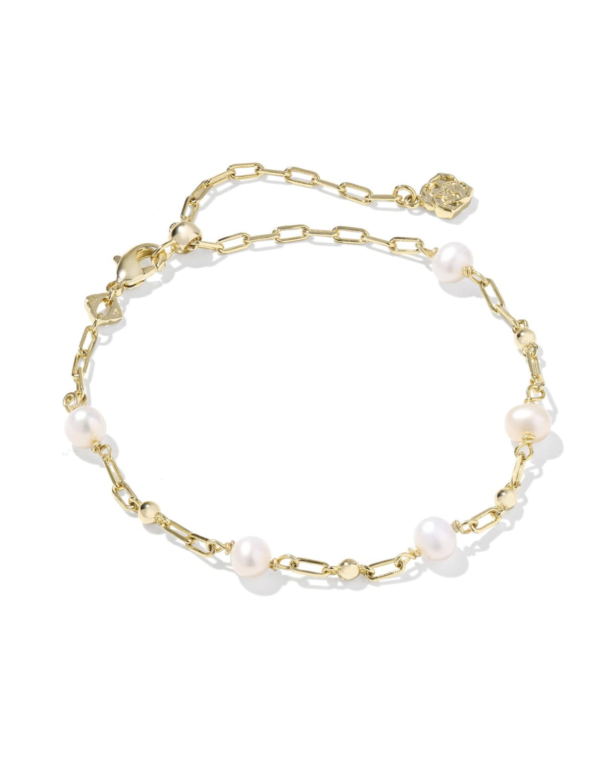 KENDRA SCOTT ASHTON DELICATE CHAIN BRACELET FRESHWATER CULTURED PEARL