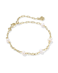 KENDRA SCOTT ASHTON DELICATE CHAIN BRACELET FRESHWATER CULTURED PEARL