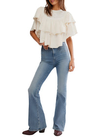 FREE PEOPLE ROSE PARTY TEE - SUGAR SWIZZLE