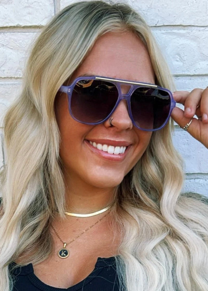 DAX EYEWEAR ASTRID SUNGLASSES - PURPLE