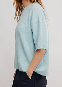 FREE PEOPLE MARGOT SWEATER TEE - ANGEL FALLS MELANGE