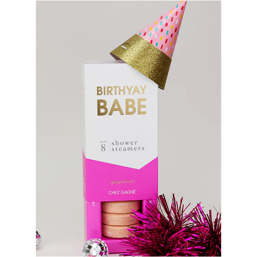 BIRTHYAY BABE SET OF 8 SHOWER STEAMERS - GRAPEFRUIT