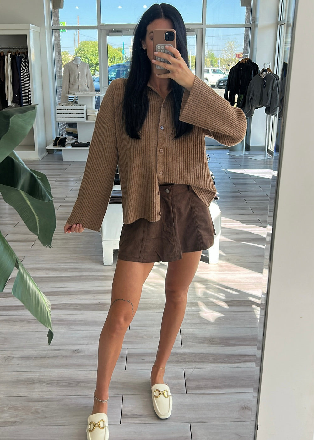 THE SHELLY SUEDE SKIRT