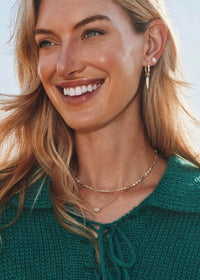 KENDRA SCOTT FATE CHARM HUGGIE EARRINGS