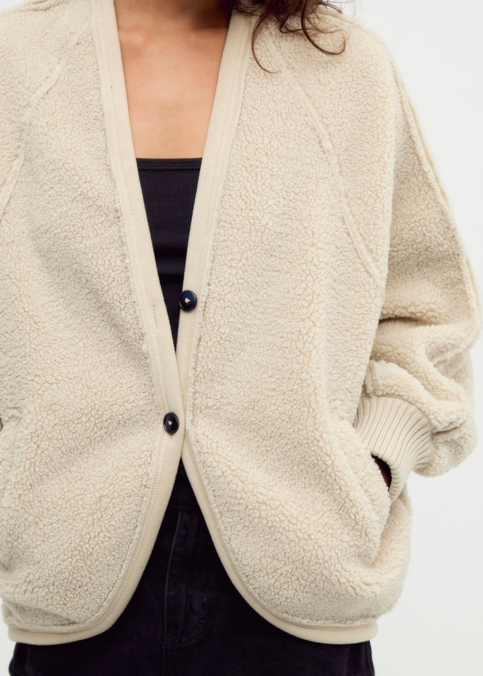 FREE PEOPLE CABIN HERO CARDI - MORNING OAT
