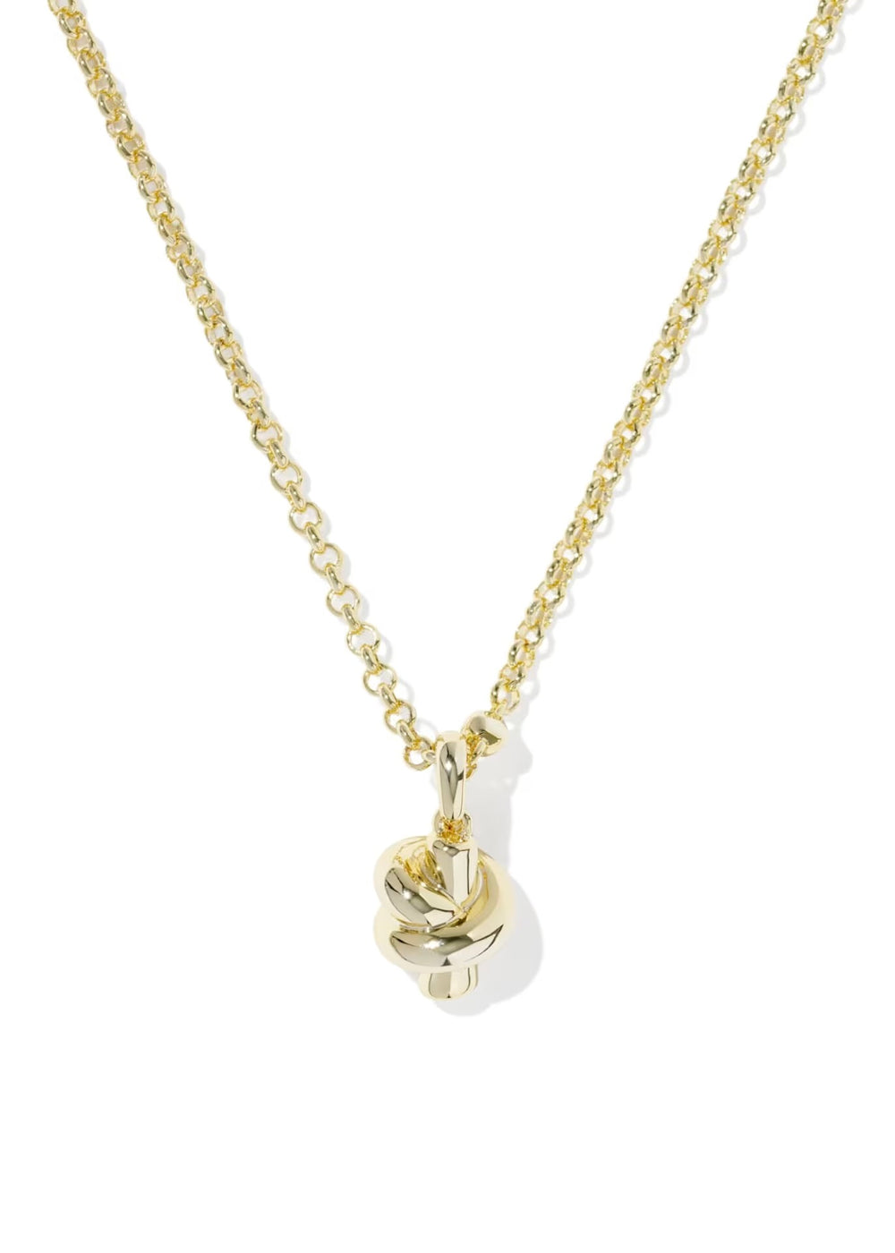KENDRA SCOTT PARKER KNOT SHORT PENDANT NECKLACE - GOLD