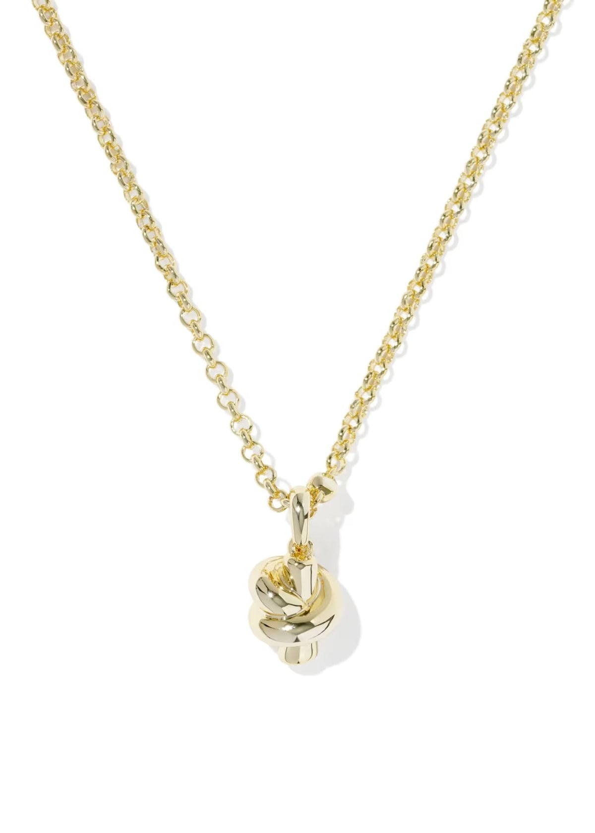 KENDRA SCOTT PARKER KNOT SHORT PENDANT NECKLACE - GOLD