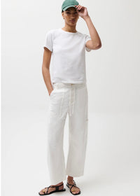 PISTOLA SABRINA CURVED UTILITY PANTS - WHITE