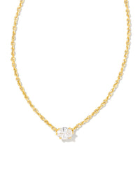 KENDRA SCOTT CAILIN PENDENT NECKLACE IN GOLD WHITE CZ