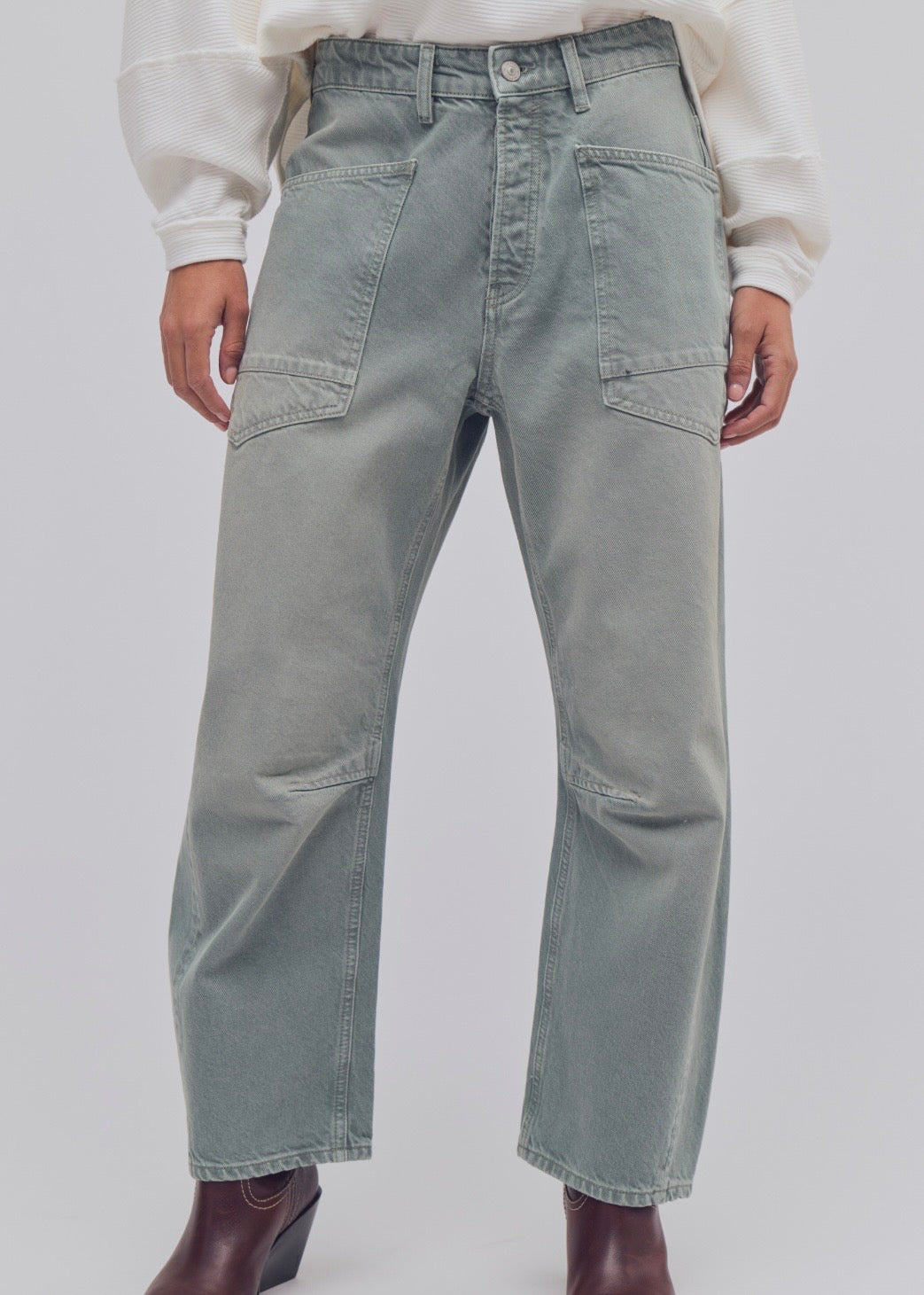 FREE PEOPLE MINIMALIST MOXIE BOYFRIEND - ALOE