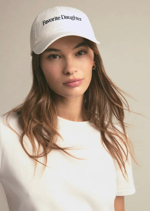 FAVORITE DAUGHTER THE CLASSIC LOGO BASEBALL HAT - WHITE