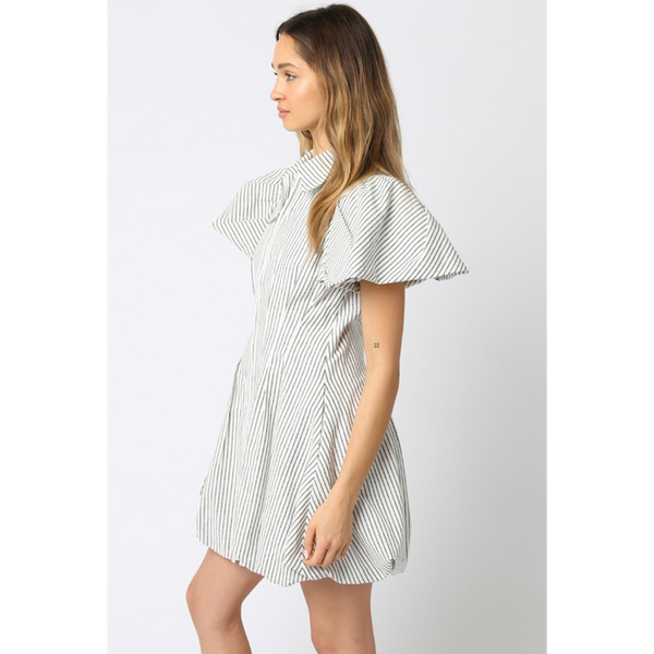 THE BREA STRIPE BUBBLE DRESS