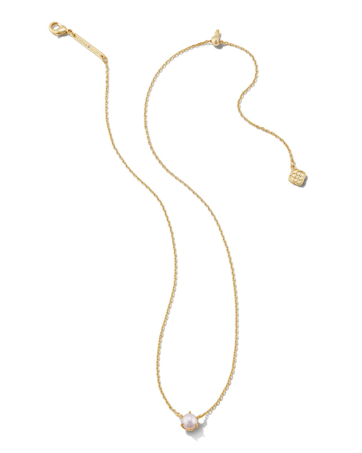 KENDRA SCOTT ASHTON PEARL PENDENT NECKLACE WHITE PEARL