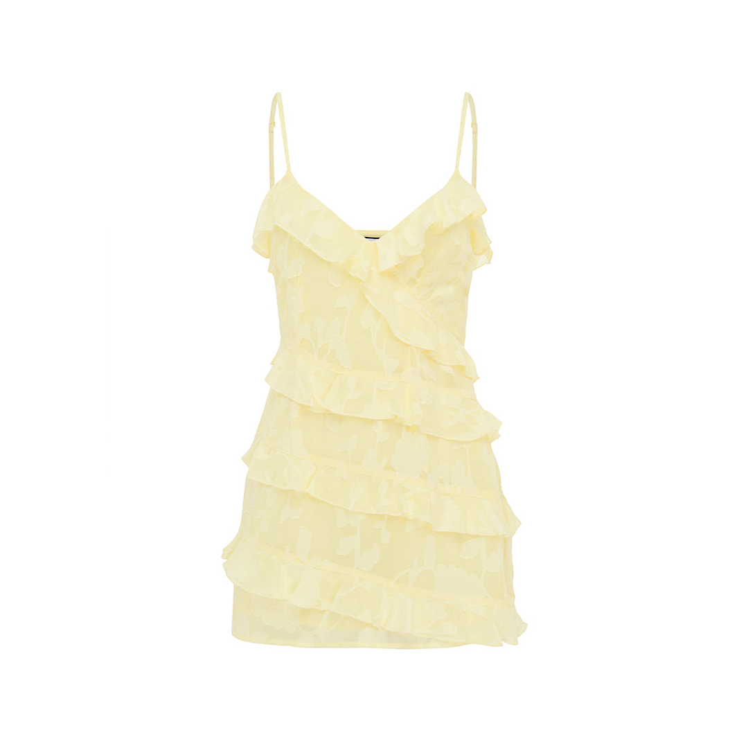 AISHA MINI DRESS - LEMON