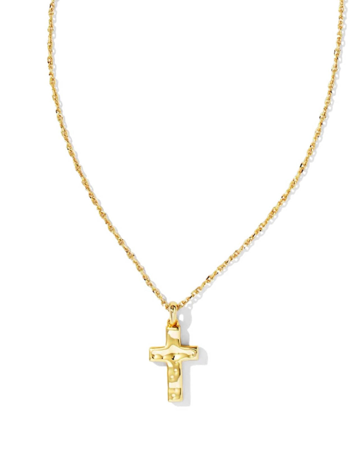 KENDRA SCOTT CROSS PENDENT NECKLACE IN GOLD