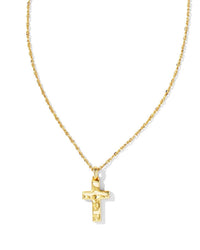KENDRA SCOTT CROSS PENDENT NECKLACE IN GOLD