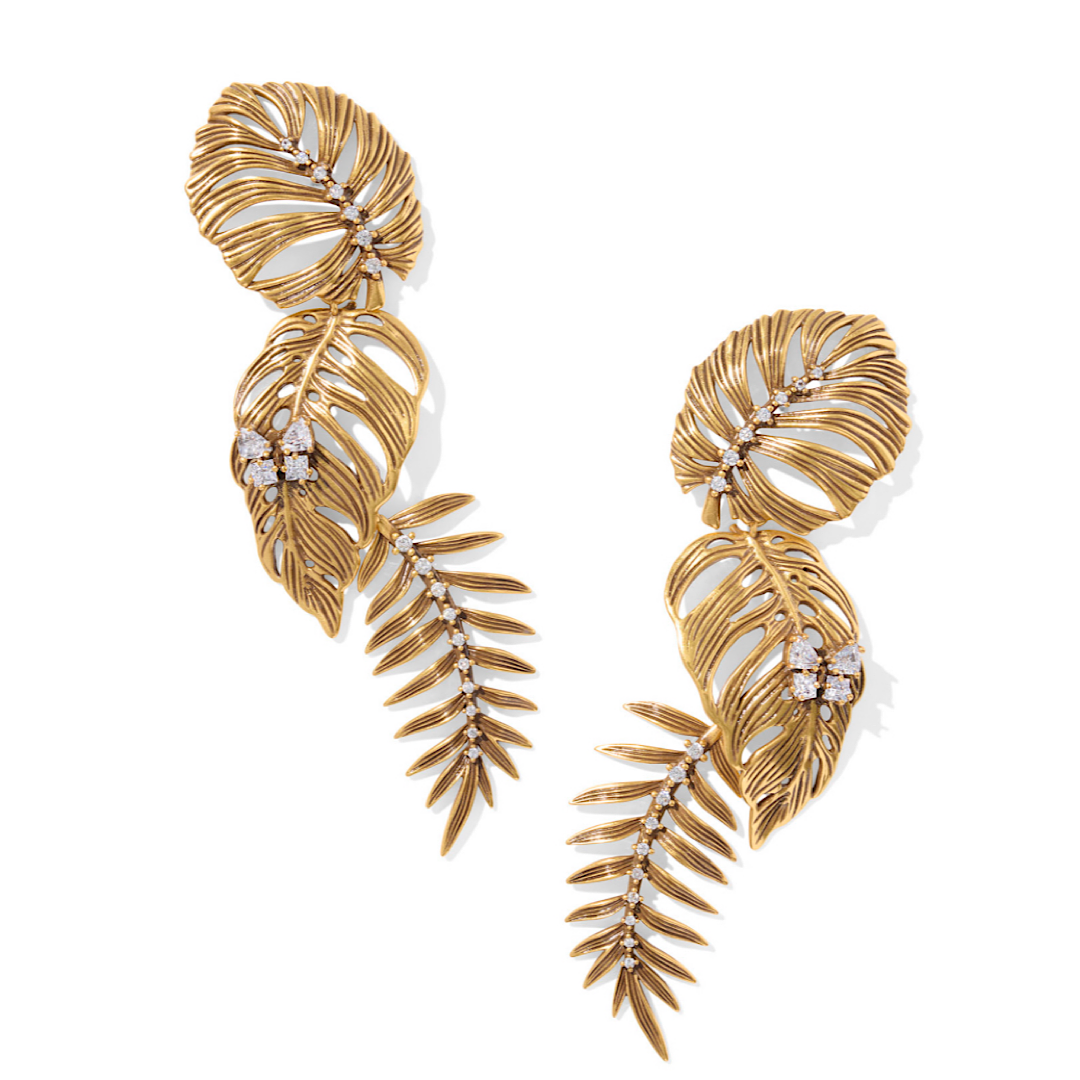 KENDRA SCOTF KAYLA STATEMENT EARRINGS - VINTAGE GOLD