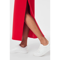 SPANX AIRESSENTIALS MAXI T-SHIRT DRESS - RED