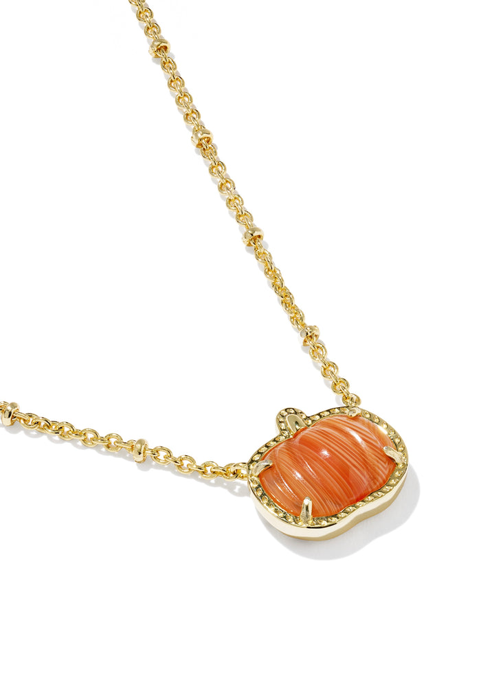 KENDRA SCOTT PUMPKIN SHORT PENDANT NECKLACE