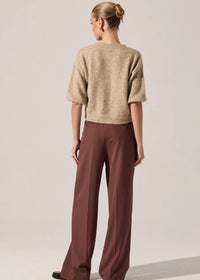 ASTR THE LABEL COLETTE CREWNECK SWEATER - OATMEAL MULTI
