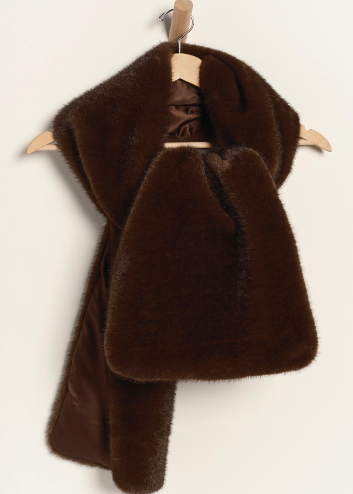 FREE PEOPLE SNOW ANGEL FAUX FUR SCARF