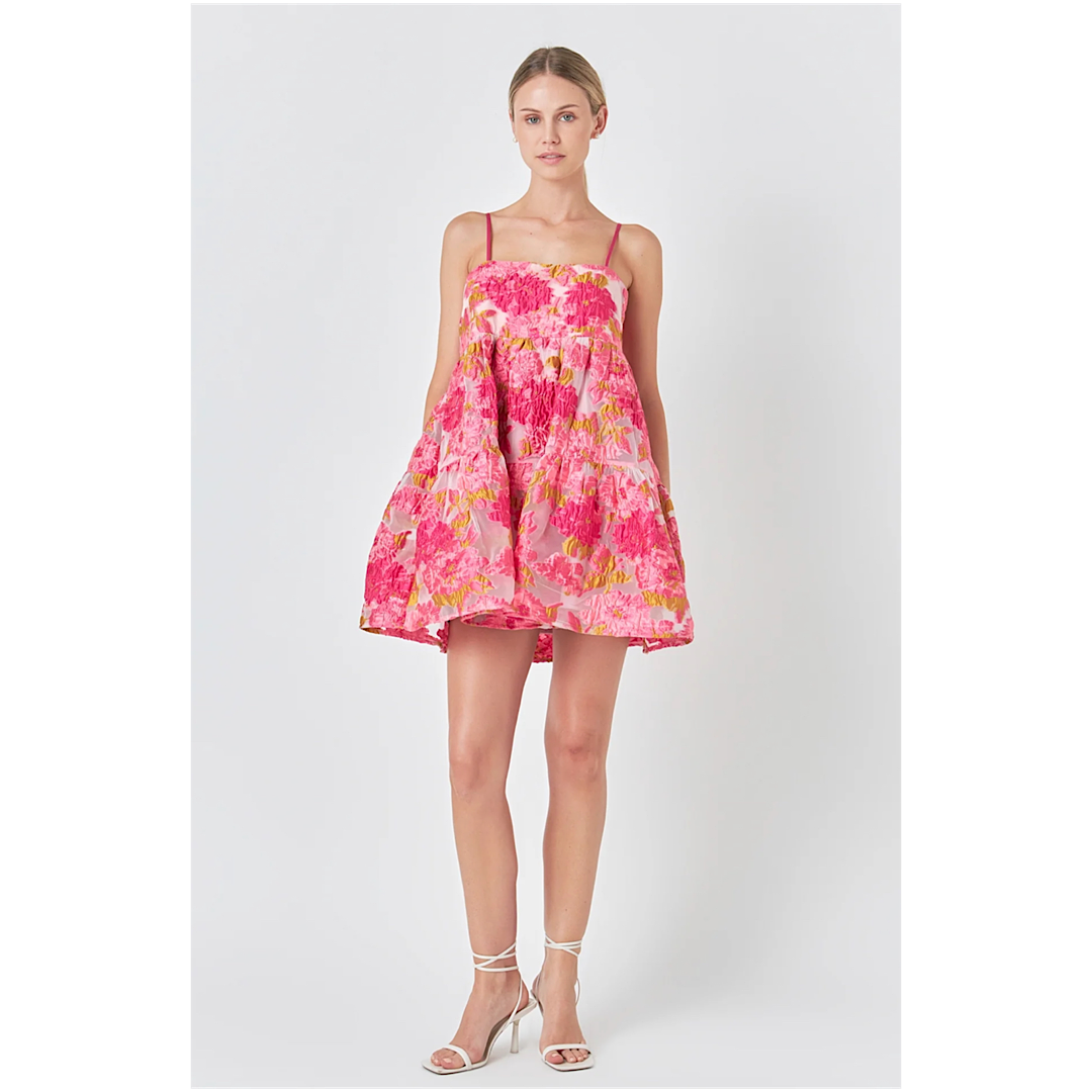 THE TAYLOR ORGANZA FLORAL MINI DRESS