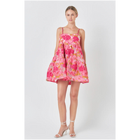 THE TAYLOR ORGANZA FLORAL MINI DRESS