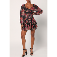 LULUS DRAMATICALLY DREAMY FLORAL MINI DRESS