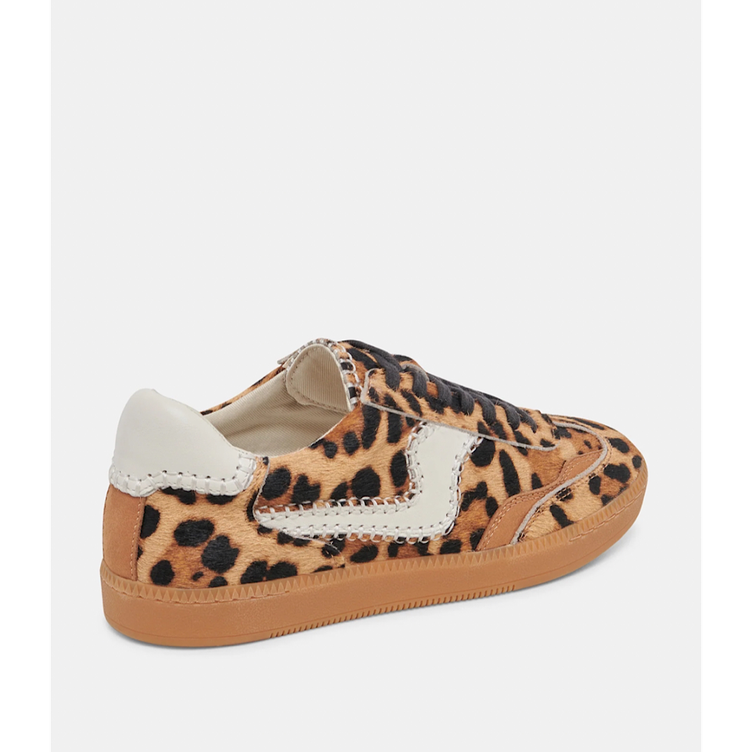 DOLCE VITA NOTICE STITCH SNEAKERS - DK LEOPARD CALF HAIR