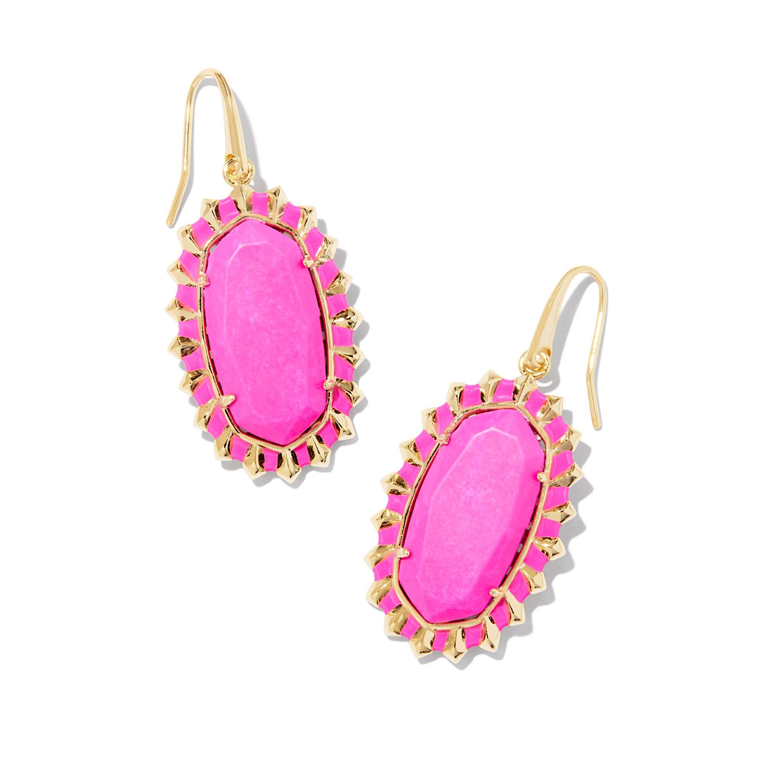 KENDRA SCOTT DANI COLOR BURST FRAME DROP EARRINGS