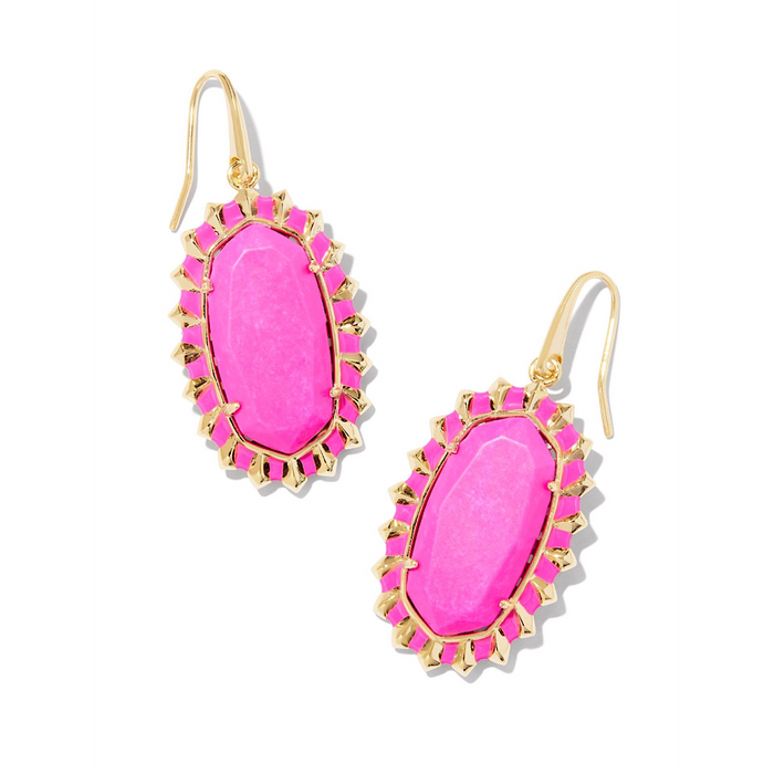 KENDRA SCOTT DANI COLOR BURST FRAME DROP EARRINGS