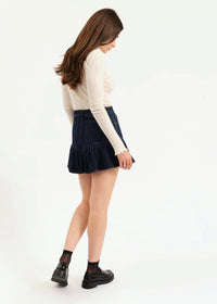 DAZE DENIM SMOOCH SKIRT IN MOONLIGHT RINSE