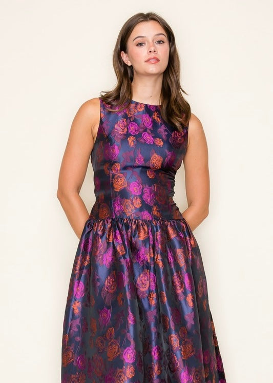 THE FYNN FLORAL MIDI DRESS